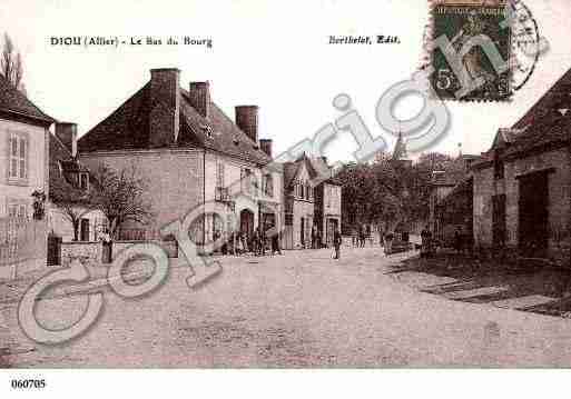 Ville de DIOU, carte postale ancienne