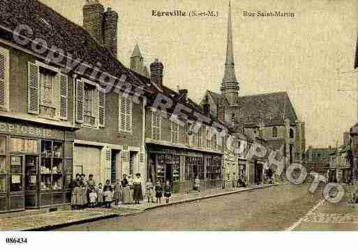 Ville de EGREVILLE, carte postale ancienne