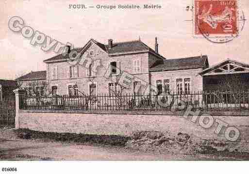 Ville de FOUR, carte postale ancienne