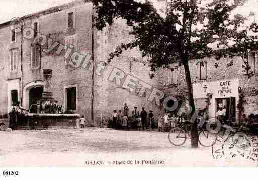 Ville de GAJAN, carte postale ancienne