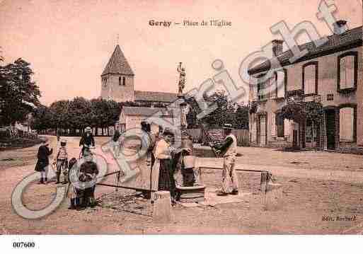 Ville de GERGY, carte postale ancienne