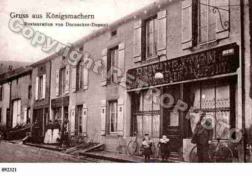 Ville de KOENIGSMACKER, carte postale ancienne