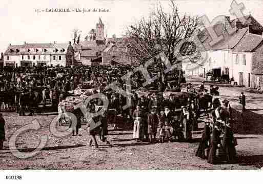 Ville de LAGUIOLE, carte postale ancienne Ville de LAGUIOLE, carte postale ancienne