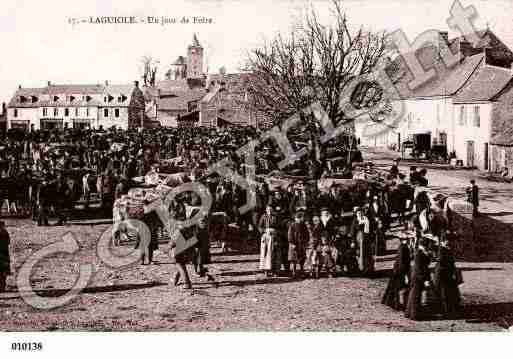 Ville de LAGUIOLE, carte postale ancienne