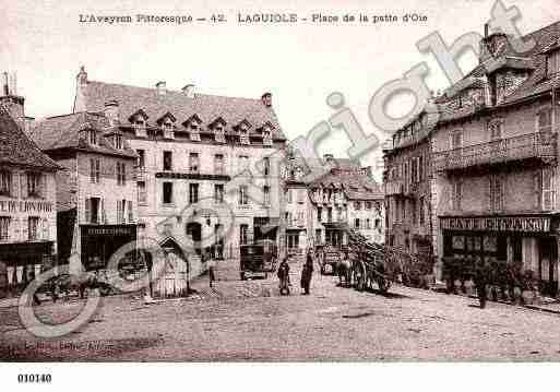 Ville de LAGUIOLE, carte postale ancienne Ville de LAGUIOLE, carte postale ancienne