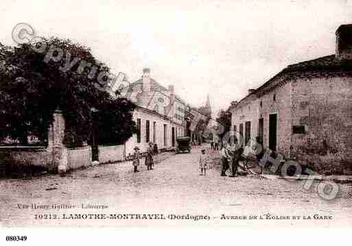 Ville de LAMOTHEMONTRAVEL, carte postale ancienne