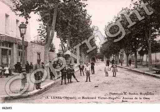 Ville de LUNEL, carte postale ancienne