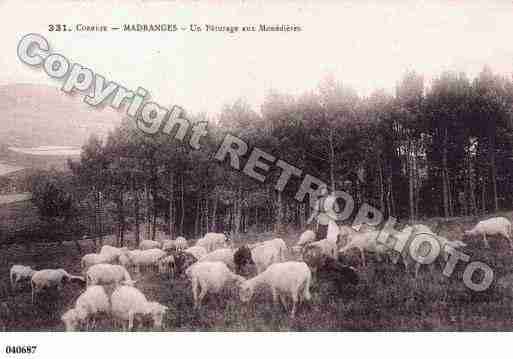 Ville de MADRANGES, carte postale ancienne