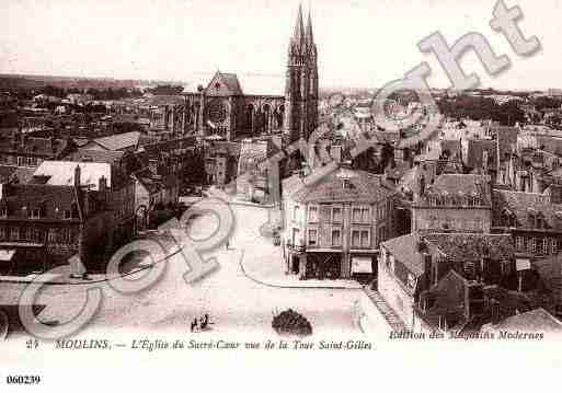 Ville de MOULINS, carte postale ancienne