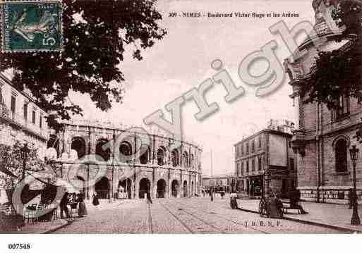 Ville de NIMES, carte postale ancienne