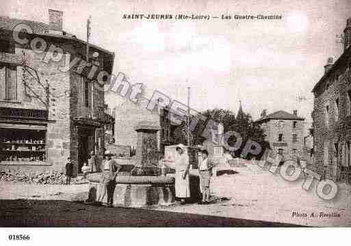 Ville de SAINTJEURES, carte postale ancienne