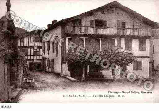 Ville de SARE, carte postale ancienne