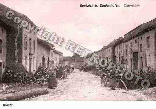 Ville de SENTZICH, carte postale ancienne