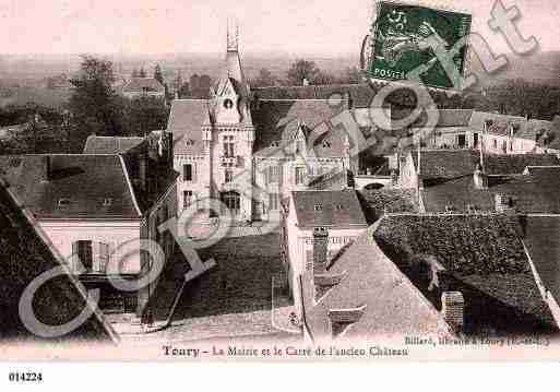 Ville de TOURY, carte postale ancienne