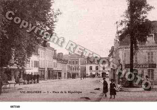 Ville de VICENBIGORRE, carte postale ancienne