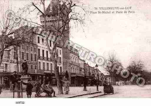 Ville de VILLENEUVESURLOT, carte postale ancienne