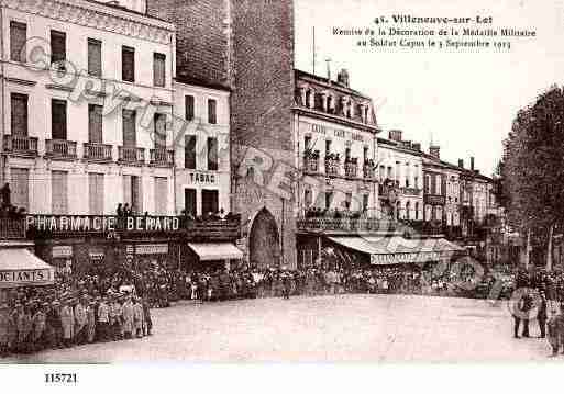 Ville de VILLENEUVESURLOT, carte postale ancienne