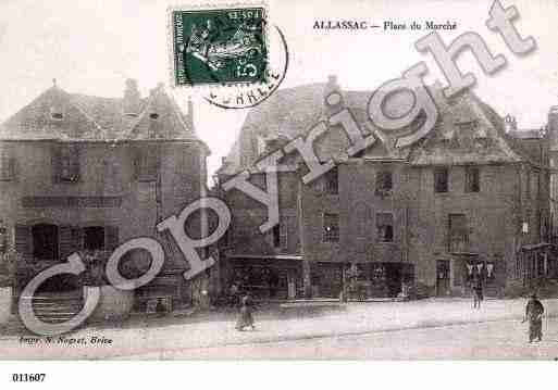 Ville de ALLASSAC, carte postale ancienne