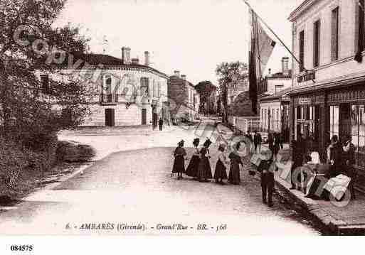Ville de AMBARESETLAGRAVE, carte postale ancienne