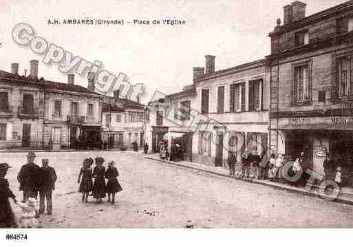 Ville de AMBARESETLAGRAVE, carte postale ancienne