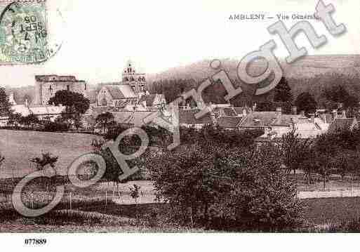 Ville de AMBLENY, carte postale ancienne