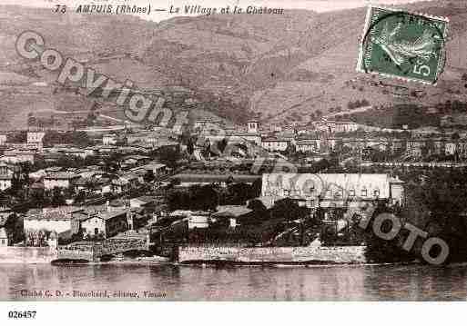 Ville de AMPUIS, carte postale ancienne