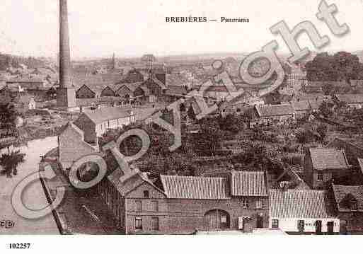 Ville de BREBIERES, carte postale ancienne