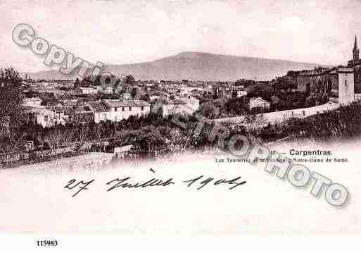 Ville de CARPENTRAS, carte postale ancienne Ville de CARPENTRAS, carte postale ancienne