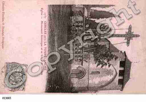 Ville de CERCLES, carte postale ancienne