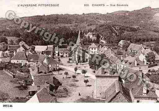 Ville de CHAMPS, carte postale ancienne