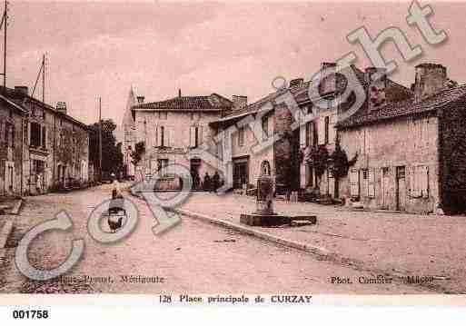 Ville de CURZAYSURVONNE, carte postale ancienne