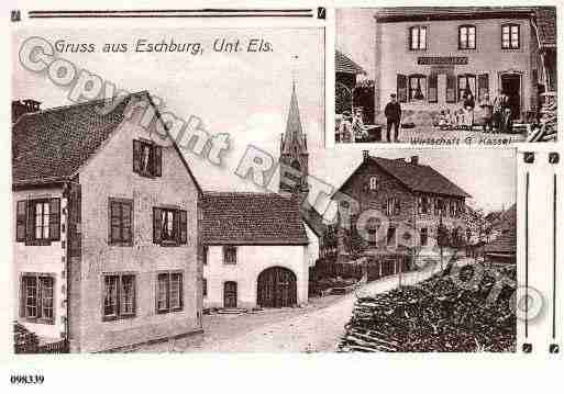 Ville de ESCHBOURG, carte postale ancienne