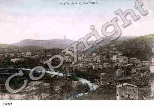 Ville de GAGNIERES, carte postale ancienne