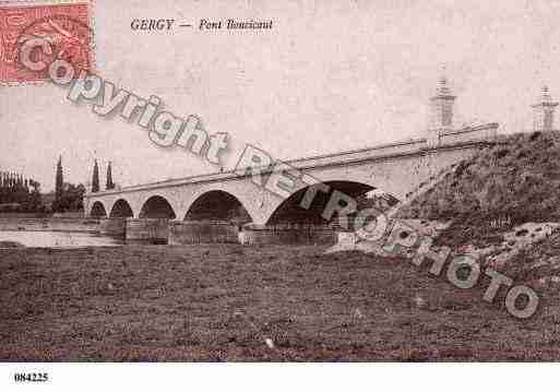 Ville de GERGY, carte postale ancienne