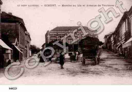 Ville de GIMONT, carte postale ancienne