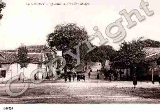 Ville de GIMONT, carte postale ancienne