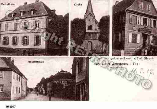 Ville de JEBSHEIM, carte postale ancienne