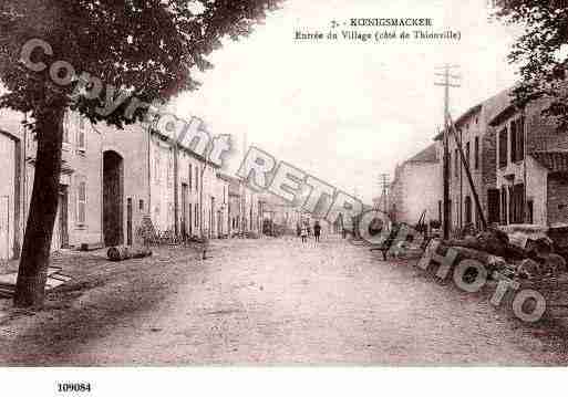 Ville de KOENIGSMACKER, carte postale ancienne