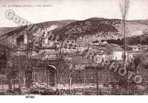 Ville de PEGUE(LE), carte postale ancienne