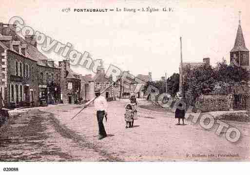 Ville de PONTAUBAULT, carte postale ancienne