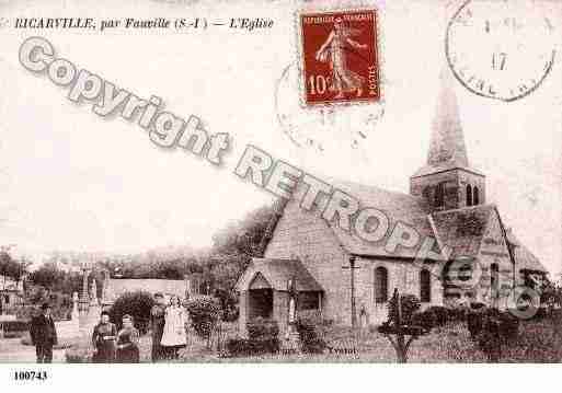Ville de RICARVILLE, carte postale ancienne