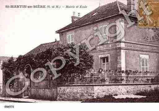 Ville de SAINTMARTINENBIERE, carte postale ancienne