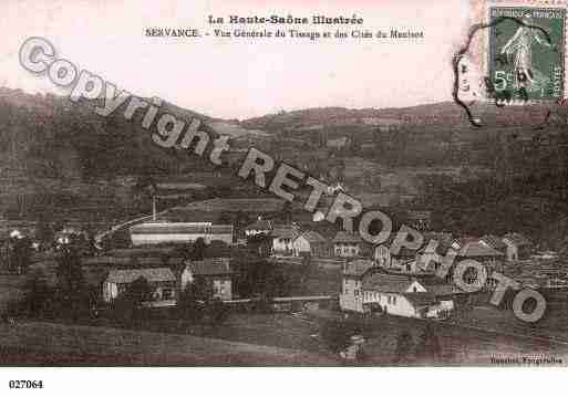 Ville de SERVANCE, carte postale ancienne