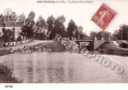 Ville de TINTENIAC, carte postale ancienne