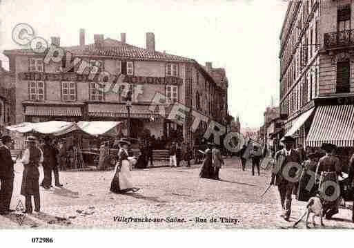 Ville de VILLEFRANCHESURSAONE, carte postale ancienne