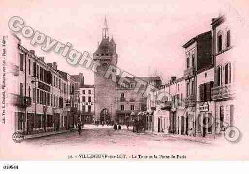 Ville de VILLENEUVESURLOT, carte postale ancienne