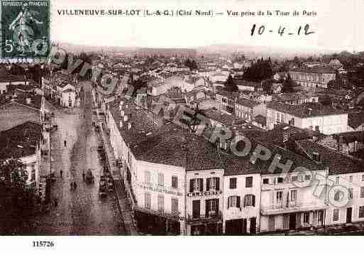 Ville de VILLENEUVESURLOT, carte postale ancienne