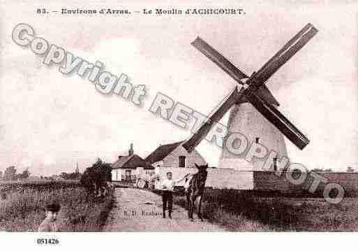 Ville de ACHICOURT, carte postale ancienne