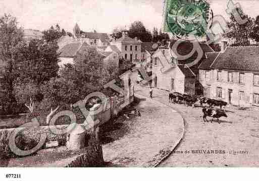 Ville de BEUVARDES, carte postale ancienne