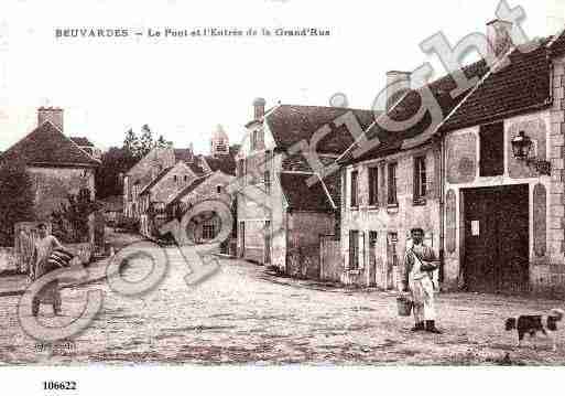 Ville de BEUVARDES, carte postale ancienne